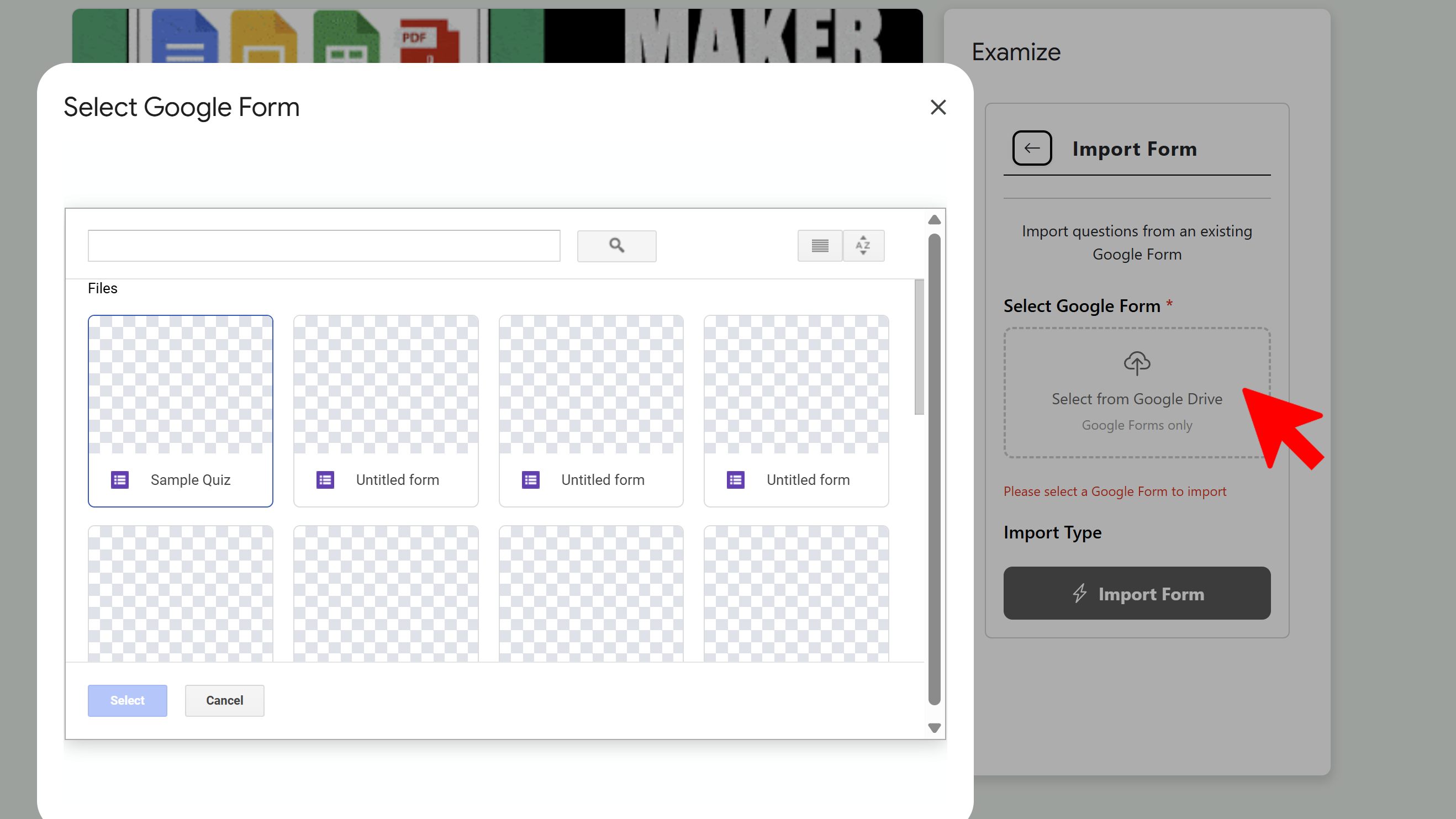 Import questions from other forms