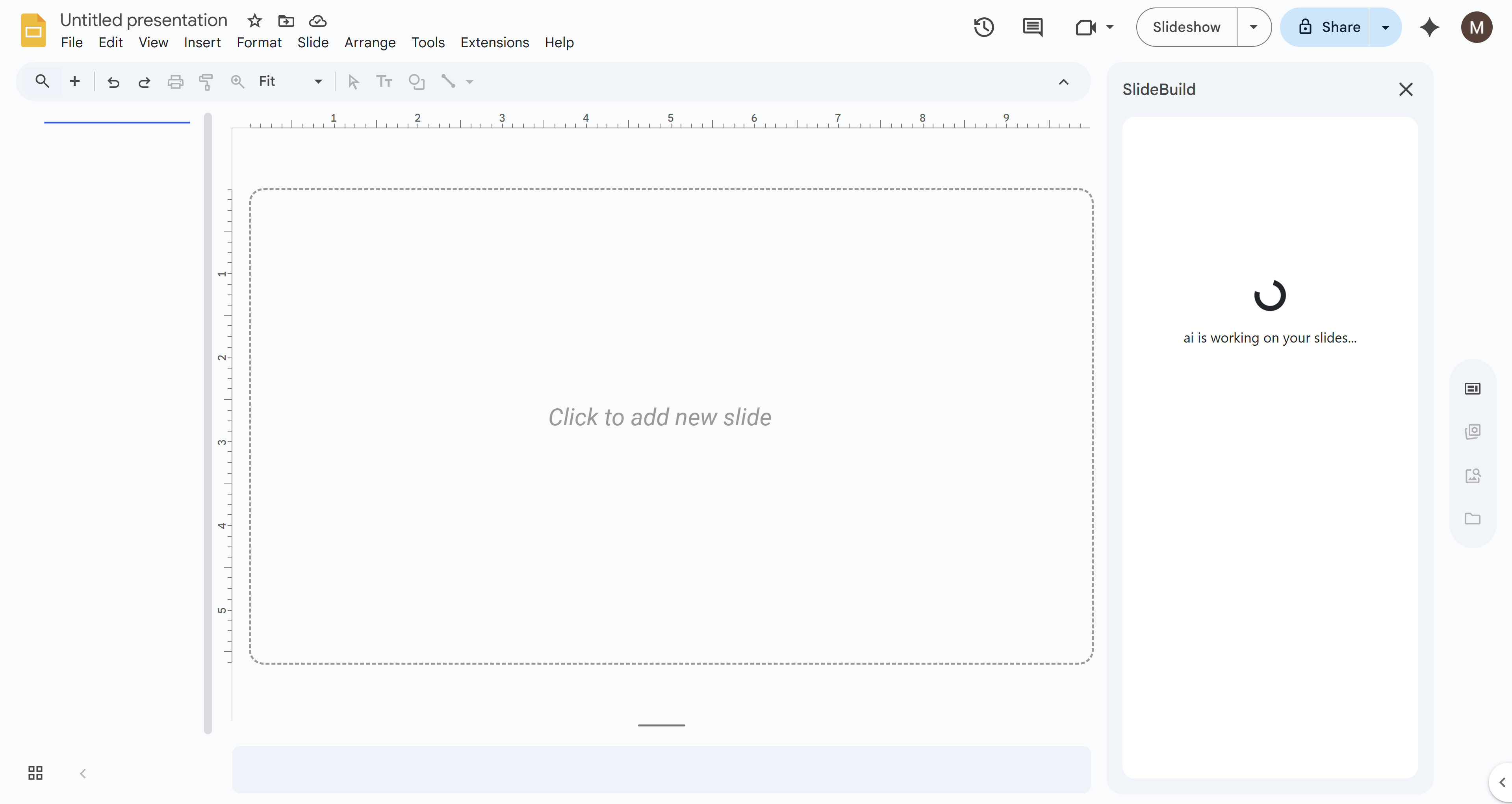 Slides generating in progress