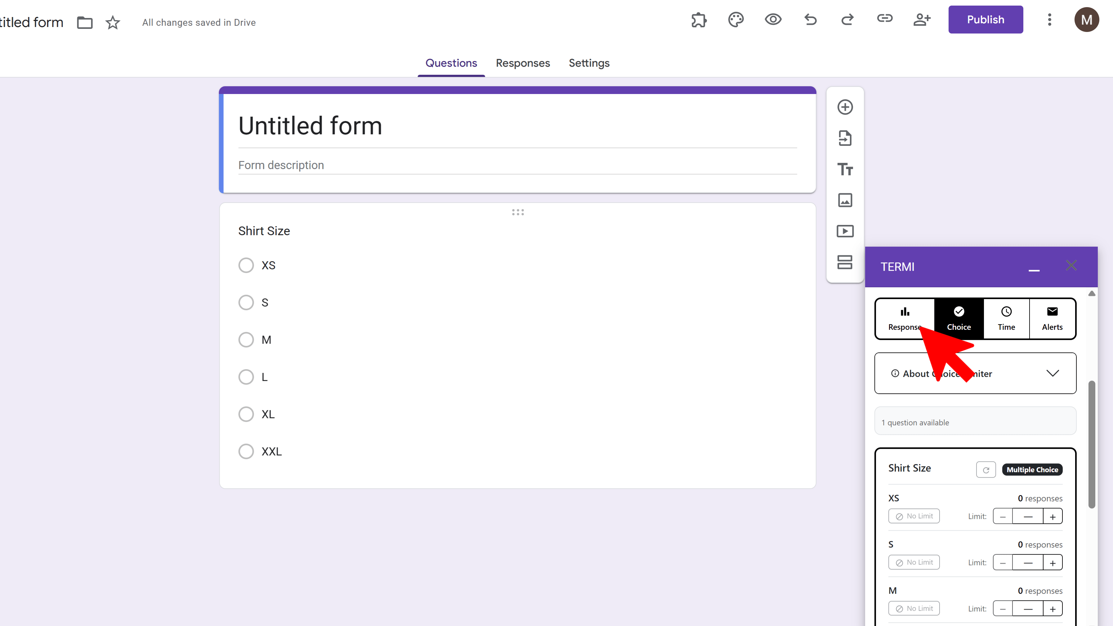Termi home screen showing all features