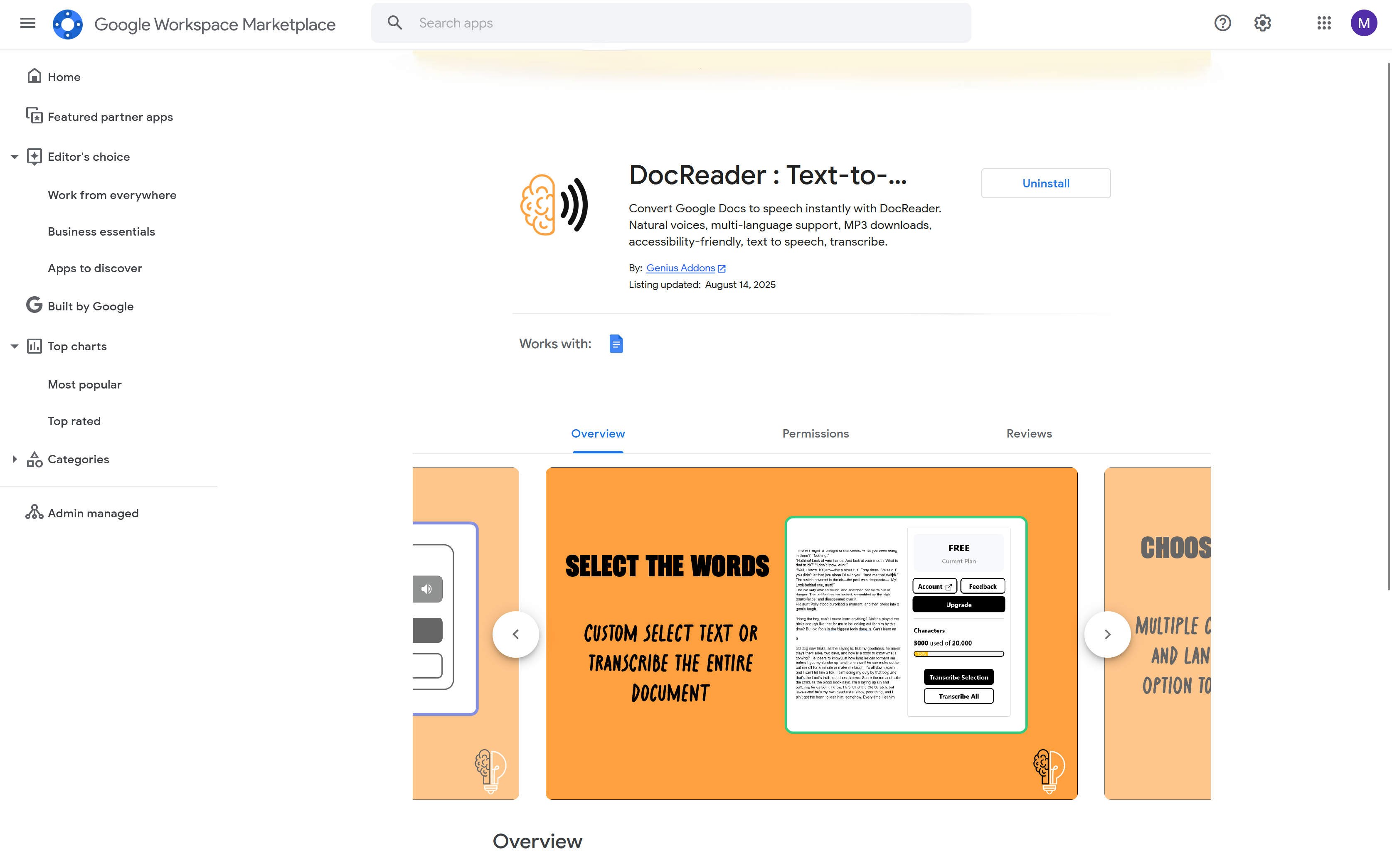 Install DocReader Add-on