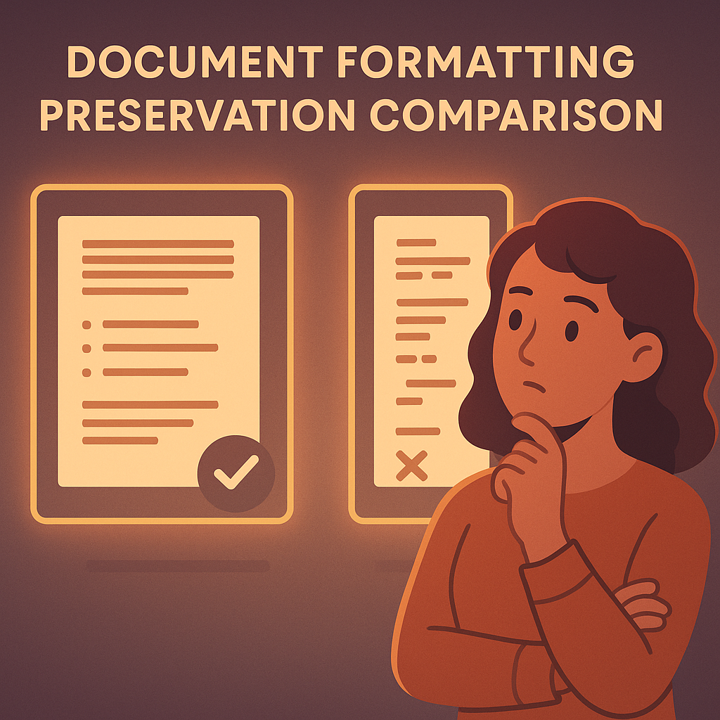 Document formatting preservation comparison