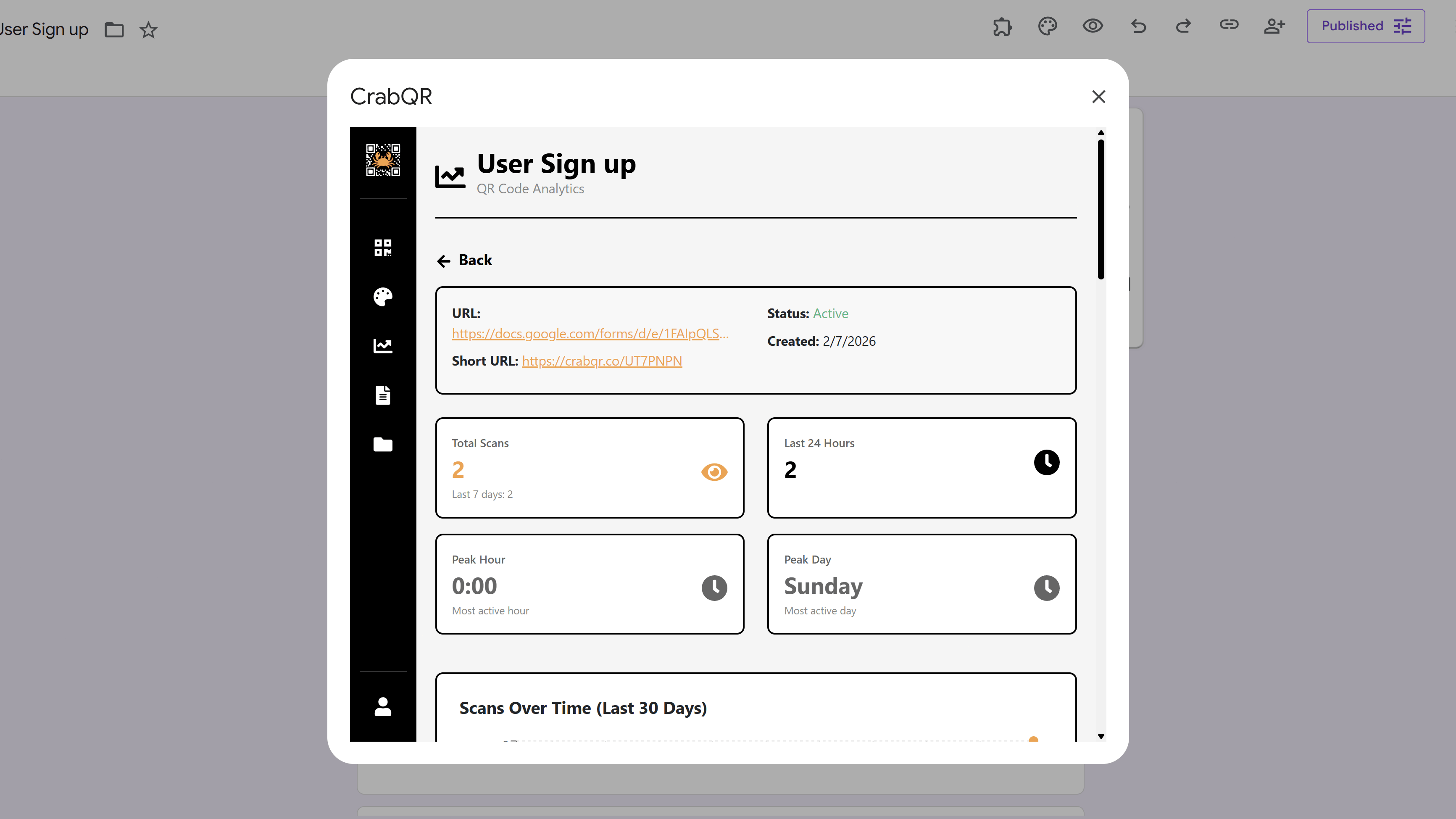 Individual QR analytics