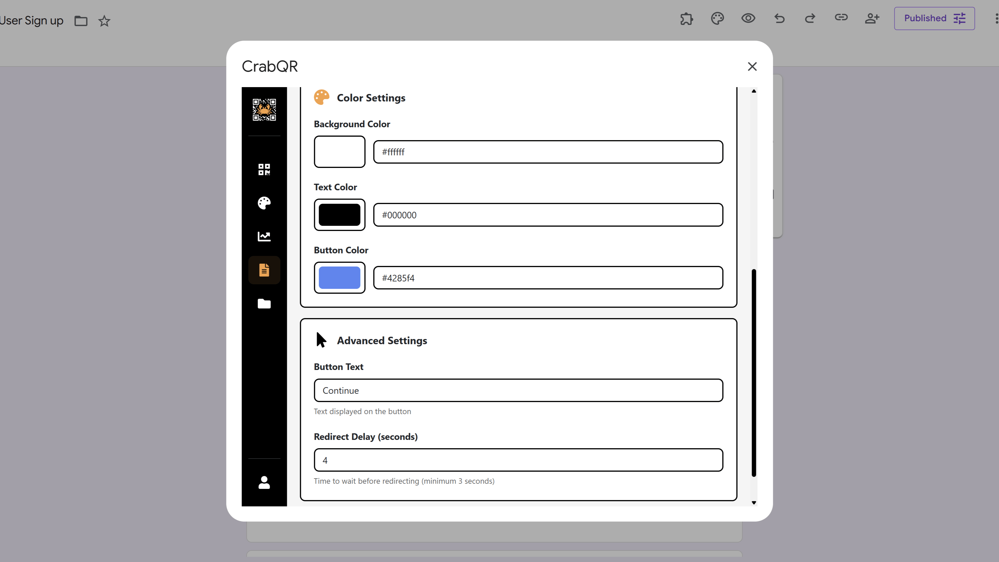 Landing page customization