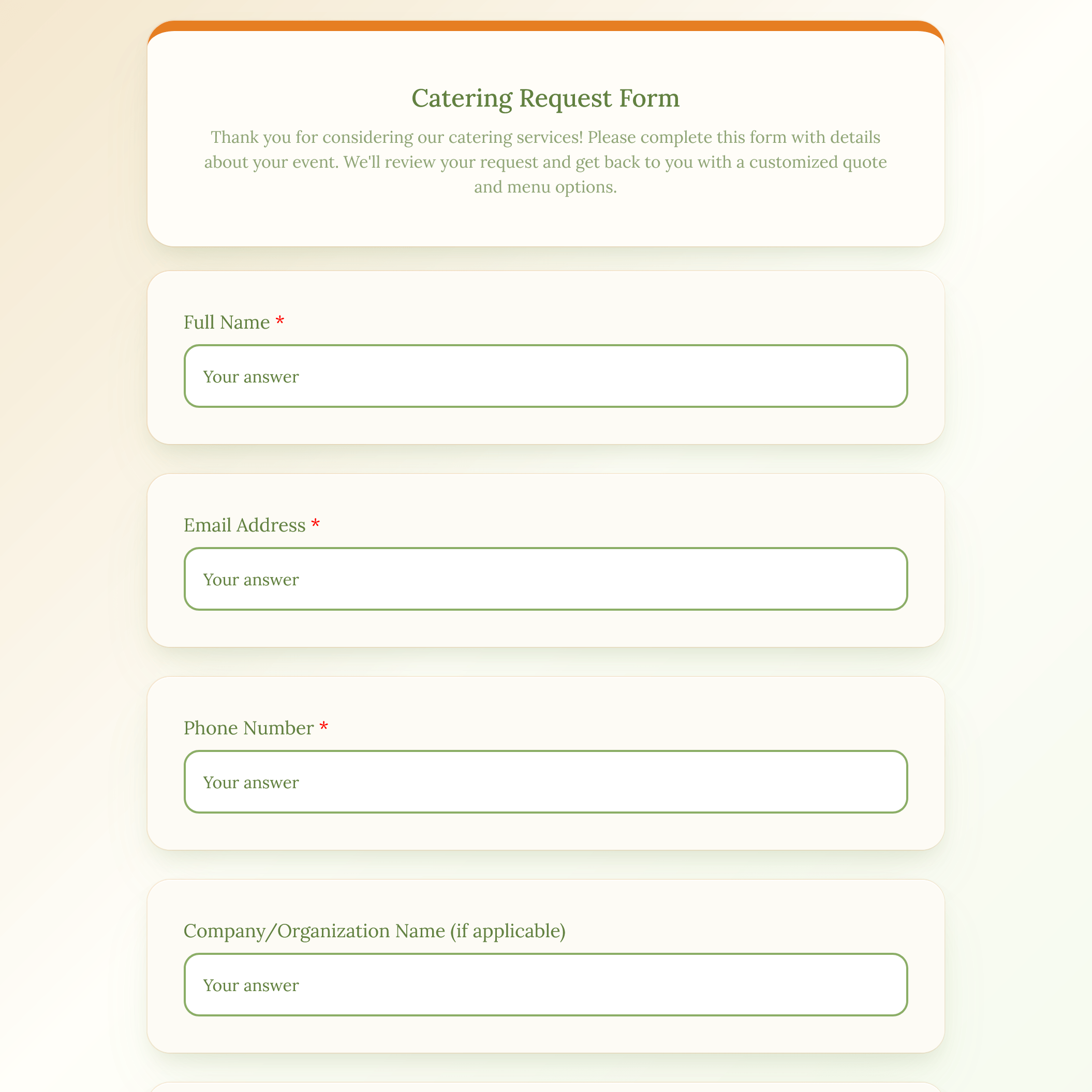 Google Forms Templates